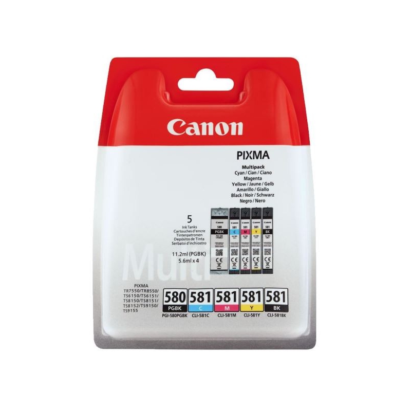 Pour Canon 580 581 PGI-580 Cli-581 PGI580 580XL Cartouche d'encre pour Canon  Pixma Tr7550 Tr8550 Tr 7550 Ts6150 Ts6151 Ts 6150 Imprimante