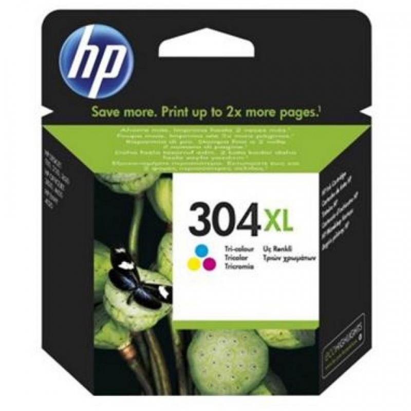 HP 304 Pack de 2 Cartouches d'Encre, Noire et Trois Couleurs